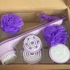Purple Bath Brush Set